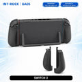 Int-Rock GA05 ergonomic grip pair; console and Joy-Con 2 controllers shown for demonstration