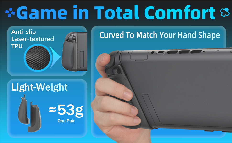 GA06P kit individual grips: textured TPU and approximately 53 grams per pair; console and controllers not included